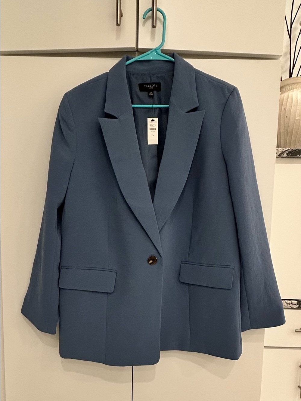 Talbots Dusty Blue Single-Button Blazer